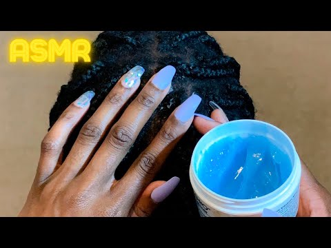 ASMR Nitpicking Scalp + Scalp Oiling Between Knotless Braids