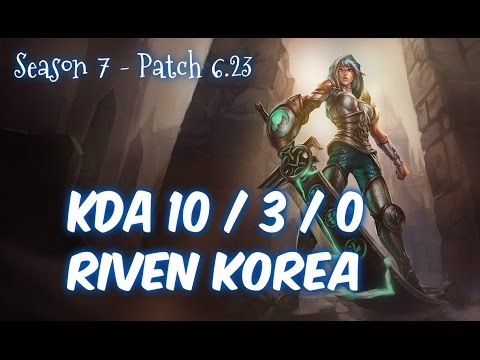RIVEN Korea vs YASUO Top - Patch 6.23 KR Flex Rank