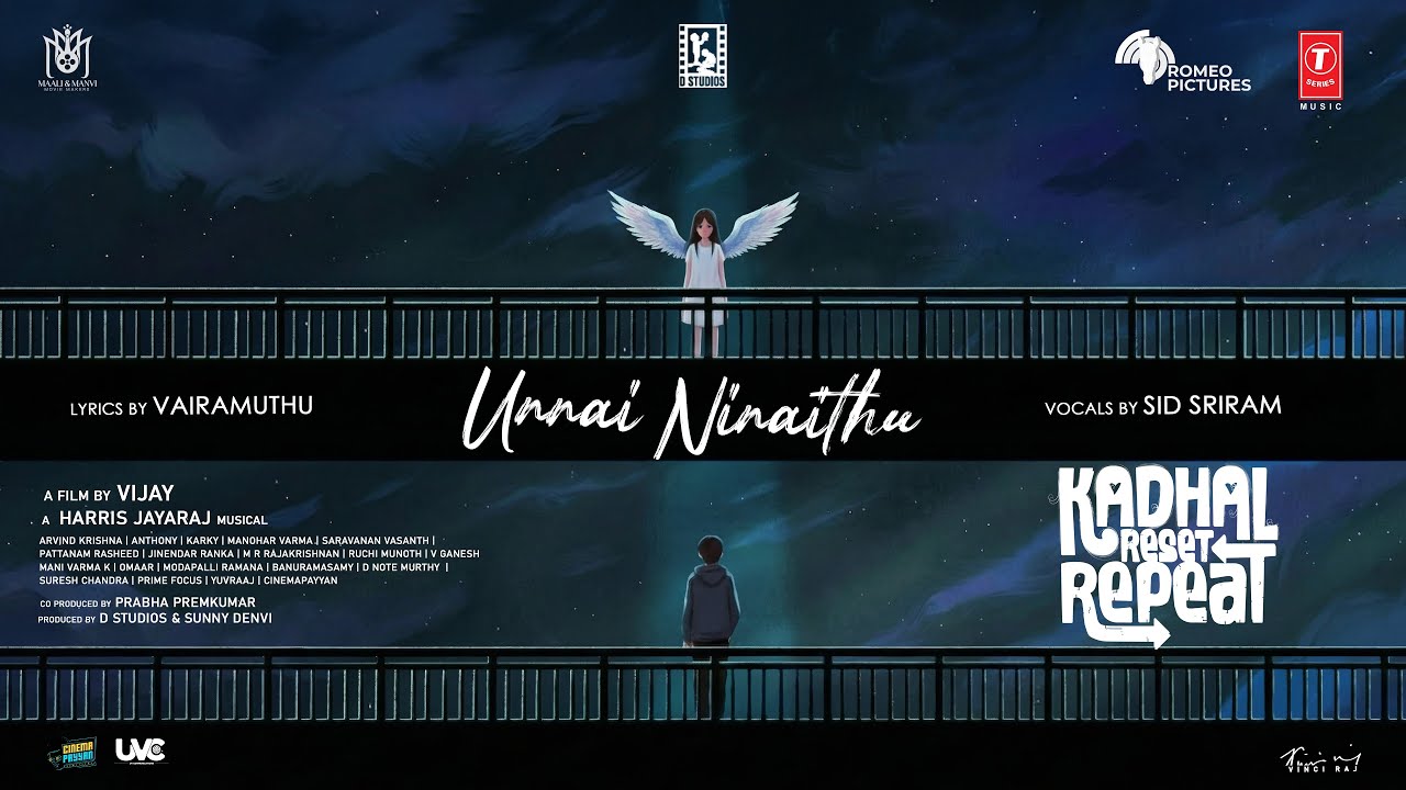 UNNAI NINAITHU Lyrical -Kadhal Reset Repeat | Harris Jayaraj | Sid Sriram | Director Vijay