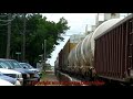 UP Freight Trains Run Right Through Downtown Bryan TX