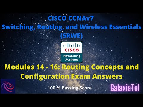 CCNA 2 v7 Modules 14 – 16: Routing Concepts and Configuration Exam Answers
