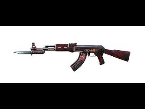 AK47 Knife Red Spider Web