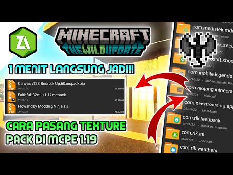 HOW TO INSTALL TEXTURE PACK IN MINECRAFT 1.19 PE - IN THE FORM OF ZIP AND MCPACK GUARANTEED TO WORK 100% !!