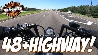 Harley Sportster 48 on the Highway / Interstate