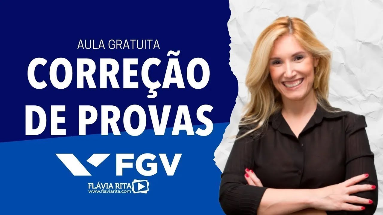 Aula de Português para o Concurso da FGV / CORREÇÃO DE PROVA - Prof.ᵃ Flávia Rita.