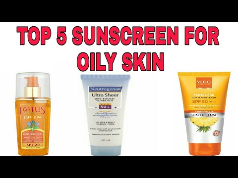 TOP 5 SUNSCREEN LOTION FOR OILY SKIN Both ( Men and Women )IN HINDI Video