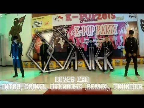 [150102] [WE-A] Xavier Cover EXO - Intro,Growl,Overdose(Remix),Thunder @Tuban Kpop Festival