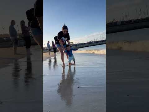 Baby Annapurna Meets the Pacific Ocean! |10-Month-Old’s First Beach Day in Monterey Bay