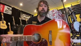 Video thumbnail for Epiphone Hummingbird Pro Acoustic Guitar w/ Solid Top (Faded Cherry Burst) by Pakenham Music