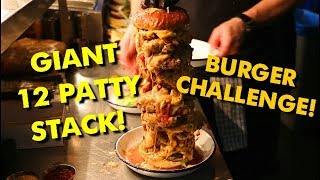Giant Burger Stack Challenge from The Beefy Boys