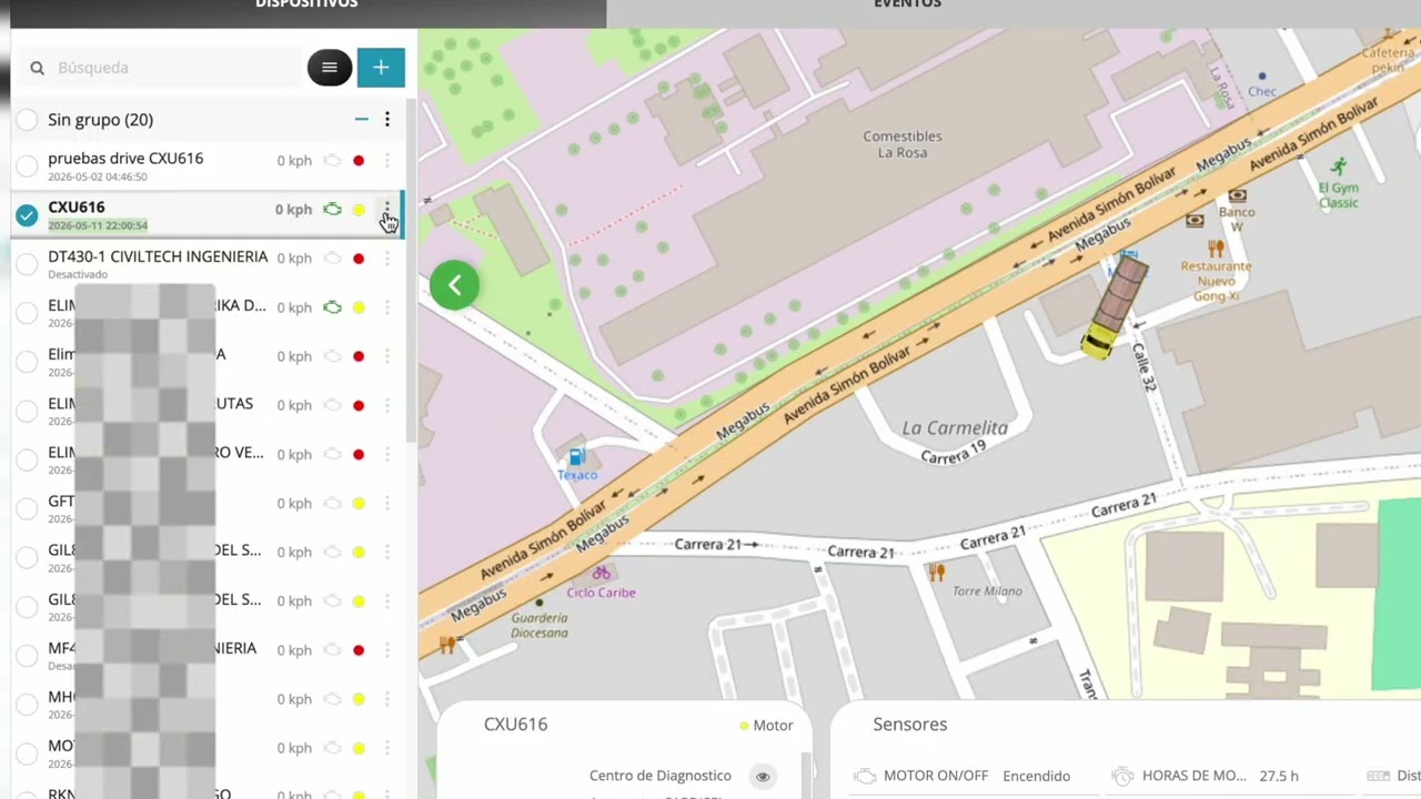 Apagado de motor desde web