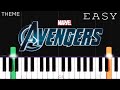 The Avengers Theme EASY Piano Tutorial