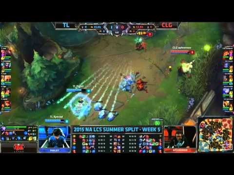 TL Xpecial insta reaction flash dodge on NA LCS Summer - Week 5 Day 1 (TL vs CLG)
