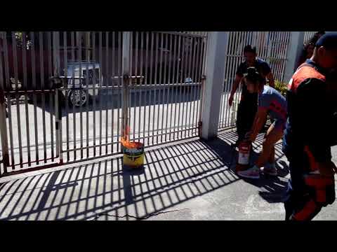 fire fighting tips taught to EMCEF Students : Students learn how to use of fire Extinguisher