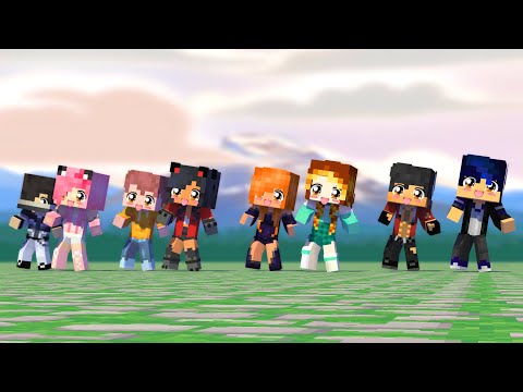 STAY SHUFFLE POI POI ULTIMA APHMAU CREW  KIM,LUCINDA,EIN,AARON,PIERCE - MINECRAFT ANIMATION #shorts