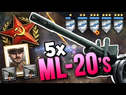 5x ML-20's: Soviet Rain [4v4] [SOV] [Port of Hamburg] — Full Match of Company of Heroes 2