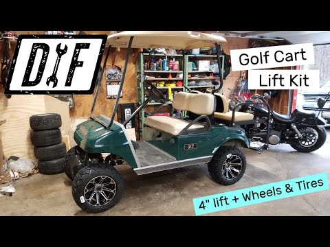 Golf Cart Lift Kit Install. Club Car DS - Jake's 4\" lift + Fang 12\" wheels