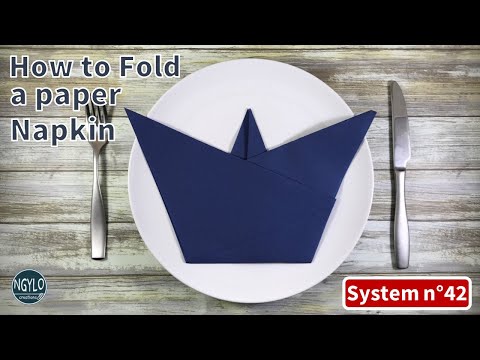 How to fold a paper Napkin into a Boat | Napkin folding