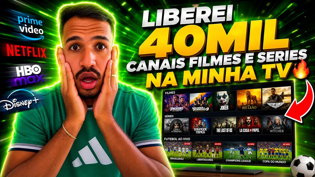 ATIVEI NA MINHA TV 40 MIL CONTEÚDOS COM ESSE IPTV! VEJA O QUE EU FIZ!