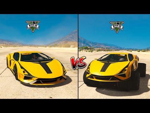 Gta 5 Normal Lamborghini Sian Car Vs Gta 5 MONSTER Lamborghini Sian  Car - Which Is Best?