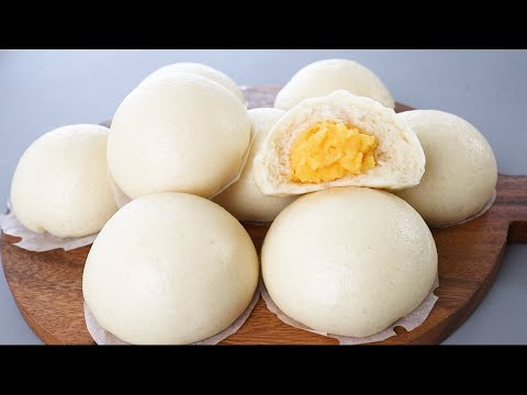 Fluffy Creamy Custard Buns