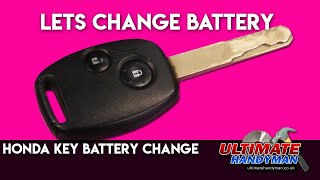 Honda key battery change