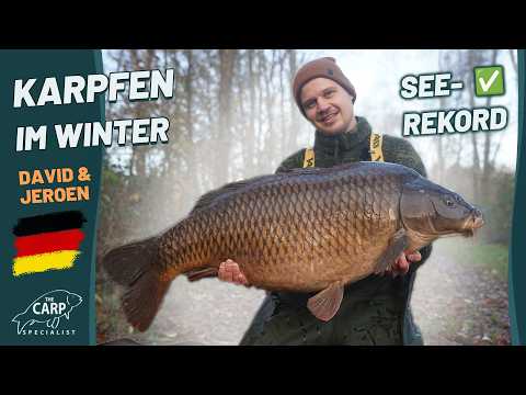 ❄️ Winterangeln am tiefen Baggersee in Holland - Jagd auf die ganz Großen 🎣