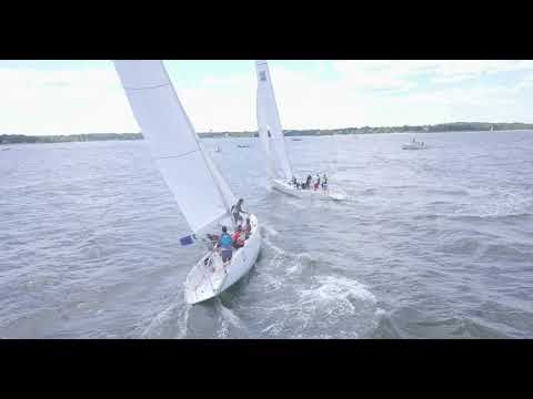 4K Prestart Drone Footage of Finals of Oakcliff Quaranteam Regatta: Andres Guerra vs Bryce Kopp