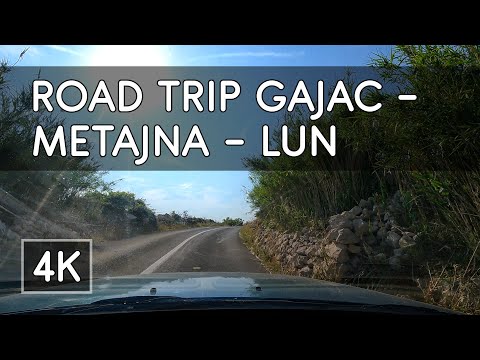 Road Trip: Gajac - Metajna - Lun, Island of Pag, Croatia - 4K UHD