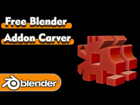 Free Blender aAddon Carver Blender Tutorial #blendertutorial #blender #addon