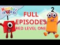 @Numberblocks- Red Level One | Full Episodes 1-3 | #HomeSchooling | Learn to Count #WithMe