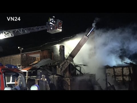 11.11.2019 - VN24 - Feuer in Land-Metzgerei - Gebäudeteil brennt nieder