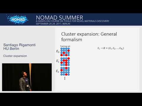 17A: Santiago Rigamonti - Cluster expansion, ab initio thermodynamics, and cross validation