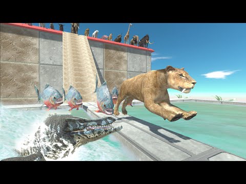Escape animals from ocean monsters on a narrow path - Animal Revolt Battle Simulator