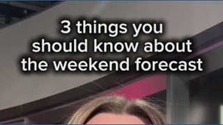 3 things to know about the weekend forecast