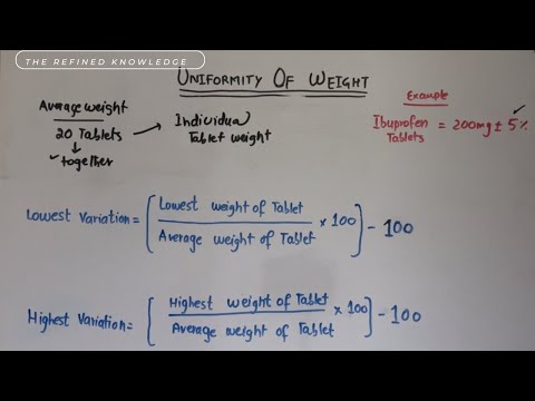 Uniformity of Weight ll Quality Control ll British Pharmacopoeia