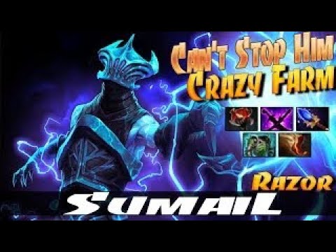 SumaiL [Razor] Can't Stop Him Crazy Farm - Dota 2 Patch 7.0