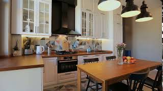 videoblocks home interior walk throught kitchenmodern apartment roecjet6g 1080  D