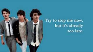 PUSHING ME AWAY - JONAS BROTHERS - LYRICS ON SCREEN