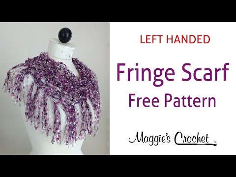 City Life Fringed Scarf Free Crochet Pattern by Maggie Weldon - Left Handed