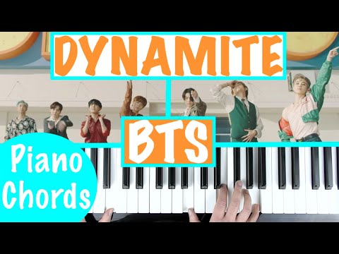 How to play DYNAMITE - BTS 방탄소년단 Piano Tutorial Chords Accompaniment