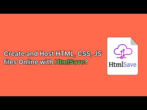How to create a simple site online with HtmlSave?