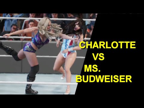 WWE 2K19 Charlotte Flair vs Ms Budweiser - Extreme Rules