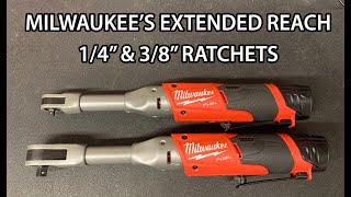 Milwaukee's Extended Reach 1/4" and 3/8" M12 Ratchets