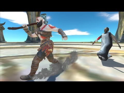 GRANNY VS KRATOS Run Away - Animal Revolt Battle Simulator