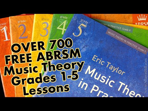 ABRSM Music Theory Grades 1-5 lessons with Sharon Bill (Over 700 FREE tuition videos)