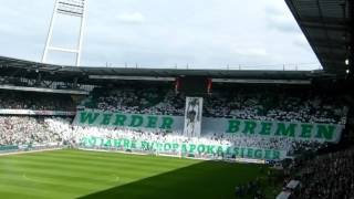 preview picture of video 'SV Werder Bremen - Hamburger SV (20 Jahre Europapokalsieg Choreo)'