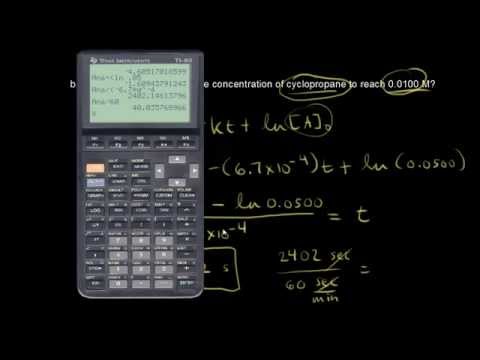 Using The First Order Integrated Rate Law And Half Life Equations Worked Example Video Khan Academy Using The First Order Integrated Rate Law And Half Life Equations Worked Example Video Khan Academy