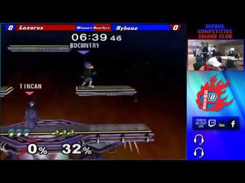 DePaul Smashfest #8 SSBM Winners Quarters - Lazarous (Marth) vs Rybanz (Falco)