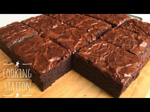 The Best Fudgy Cocoa Brownies  Without Chocolate | บราวนี่โกโก้ สูตรบราวนี่หน้าฟิล์ม เนื้อหนึบ